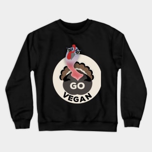 Angry Turkey Go Vegan Thanksgiving 2017 Crewneck Sweatshirt